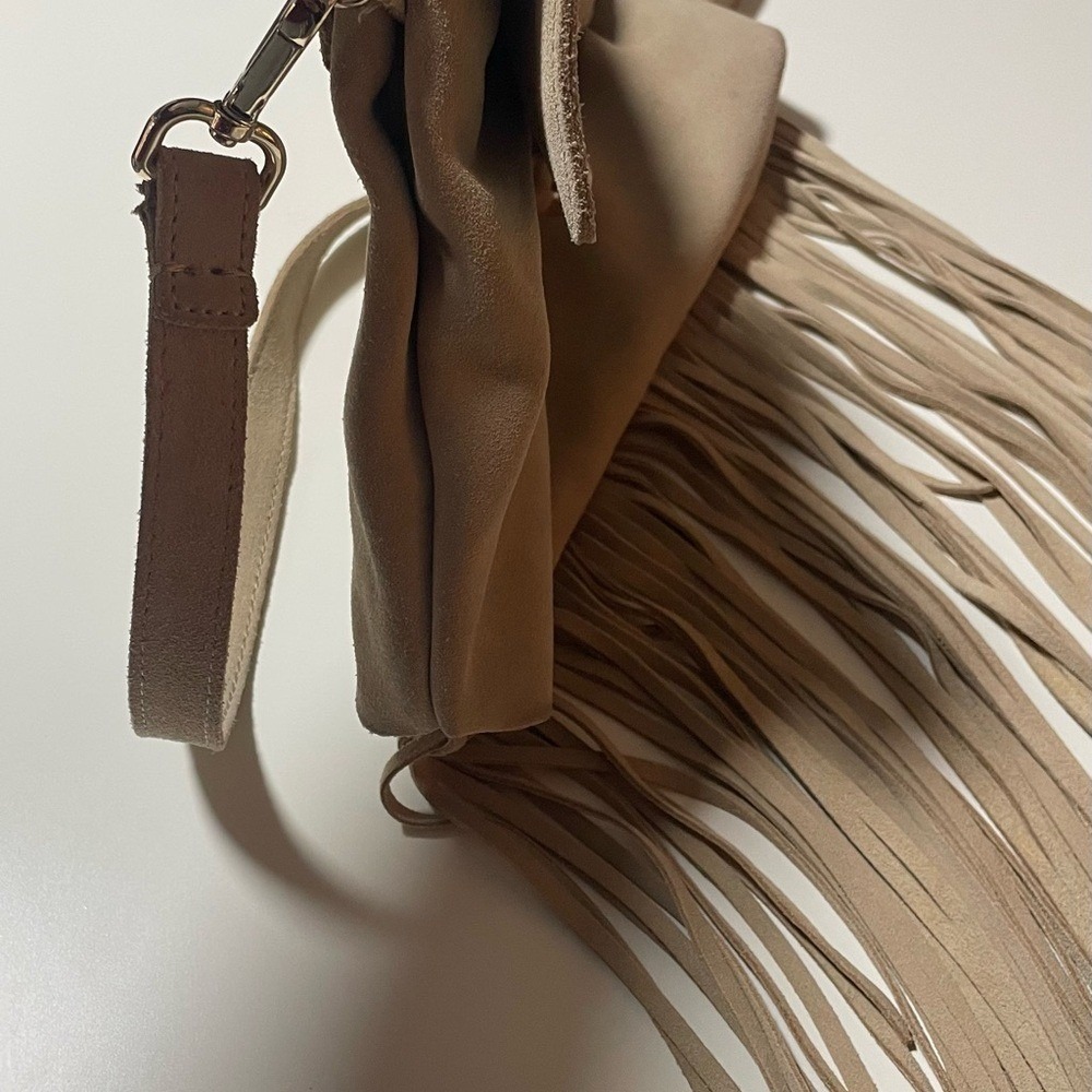 The Limited Beige Fringe Shoulder Bag - Picture 4 of 8
